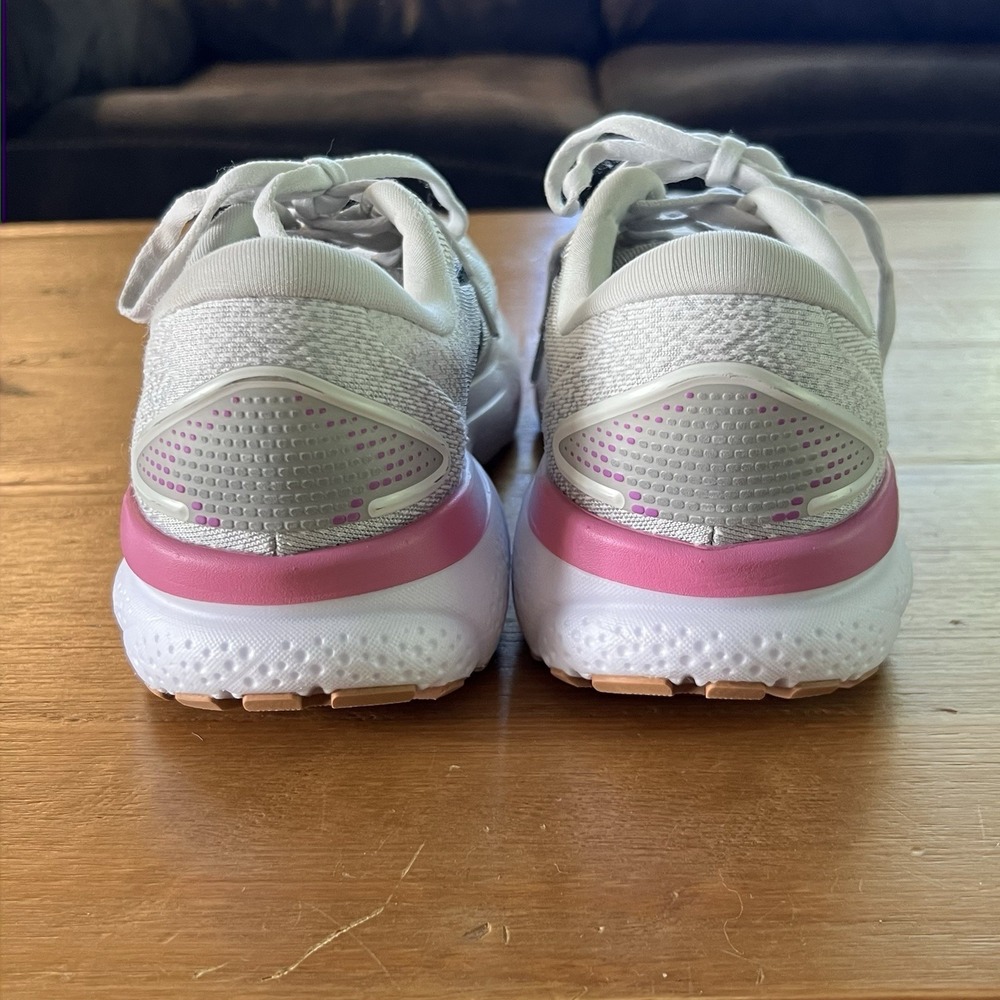 Brooks Ghost 16 Women's 8 Running Shoes White Pink Blue Sneakers Athletic Gym - Picture 4 of 9